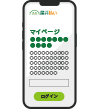 マイページにアクセスするイラスト