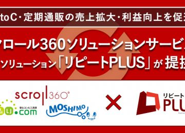 記事「「スクロール360ソリューション」と「リピートPLUS」が提携！DtoC・定期通販の売上拡大＆利益向上を一気通貫でサポート」の画像